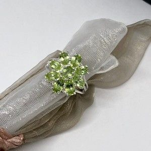 Sterling Peridot Ring Size 8